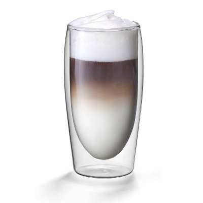 Dubbelwandig glas latte machiatto flame