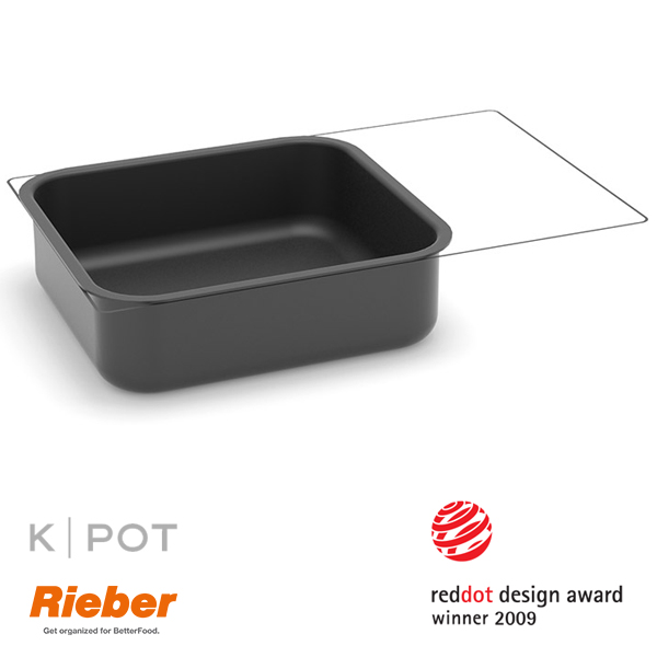 rieber k pot thermoplate 2 3 GN 7 liter zwart black 80.3640