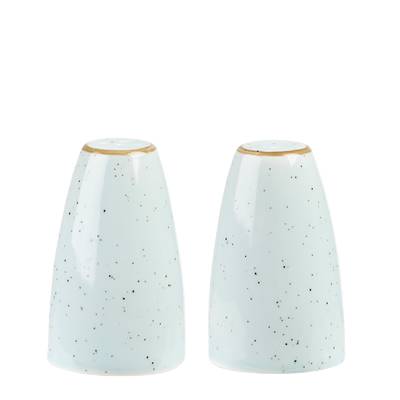 Peperstrooier en zoutstrooier Churchill Stonecast Duck Egg Blue