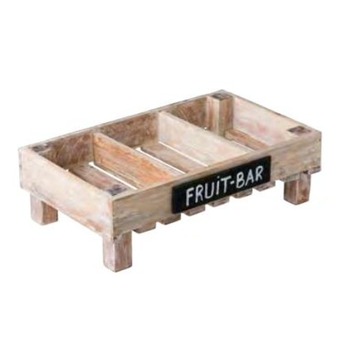 Broodkrat fruitkrat mango hout 3 vaks krijtbord