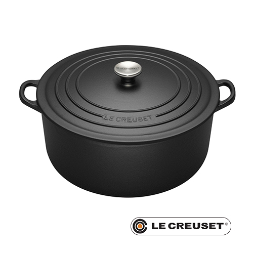 le creuset cocotte braadpan 28 cm gietijzer zwart rond