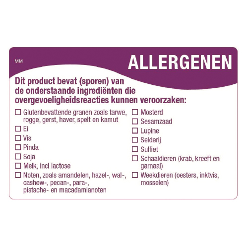 allergenen sticker multi 14 allergenen sticker rol 500 stuks daymark safety systems