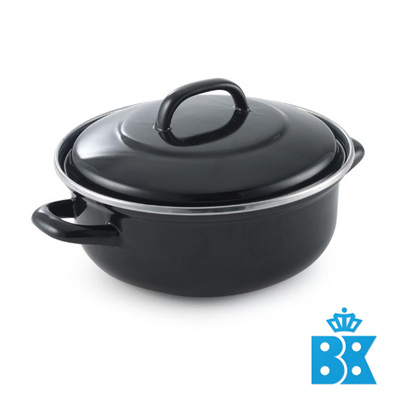 Braadpan cocotte BK fortalit zwart deksel emaille