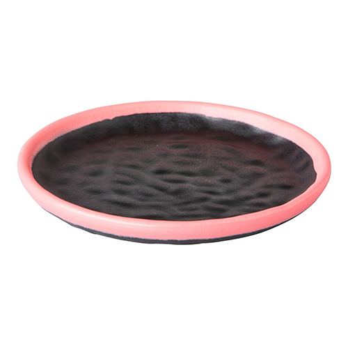 melamine asia sushi bord rond 15cm zwart roze