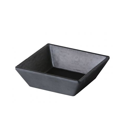 melamine asia kom vierkant 10cm zwart