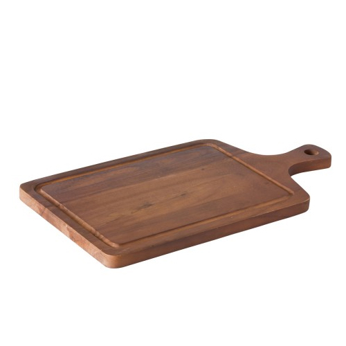 steakplank acacia met handvat incl uitsparing tweezijdig te gebruiken 45x24cm