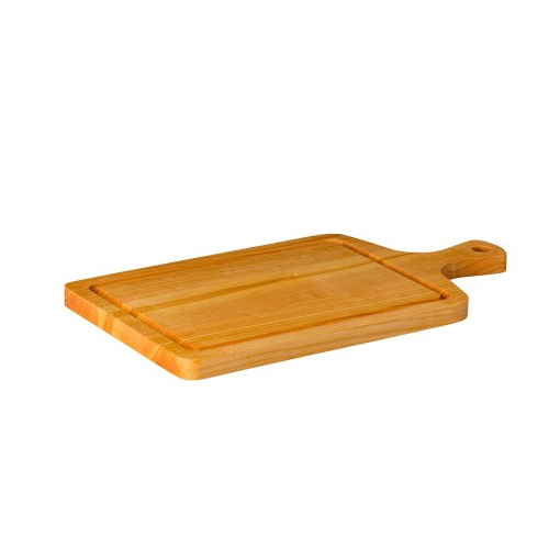 steakplank kersen hout met handvat incl uitsparing tweezijdig te gebruiken 45x24cm