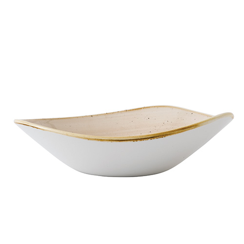 schaal driehoekig 23 5cm churchill stonecast nutmeg cream SNMSTRB91