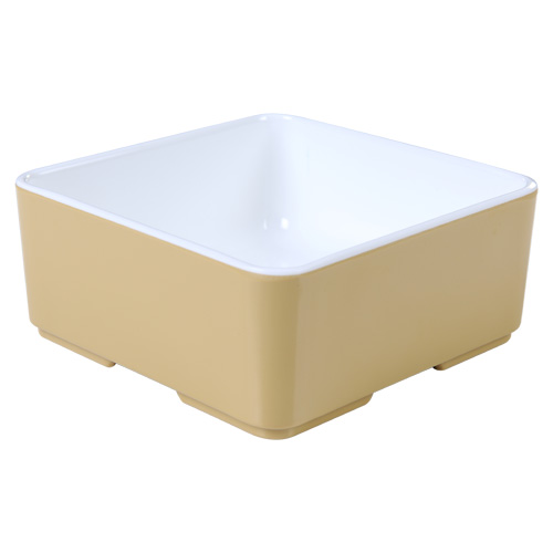 Melamine bakje vierkant laag Cube champagne