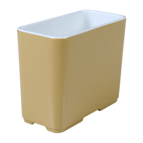 Melamine bakje rechthoekig hoog Cube champagne