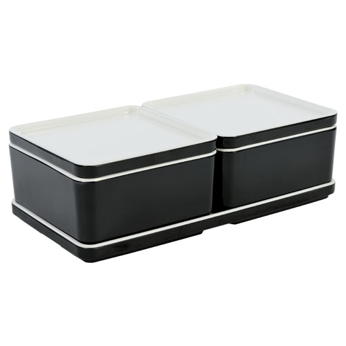 Cube organizer set4 kleur zwart melamine