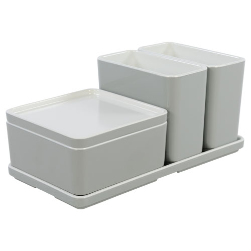 Cube organizer set6 kleur lichtgrijs melamine