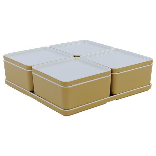 Cube organizer set8 kleur champagne melamine