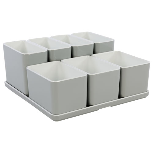 Cube organizer set9 kleur lichtgrijs melamine