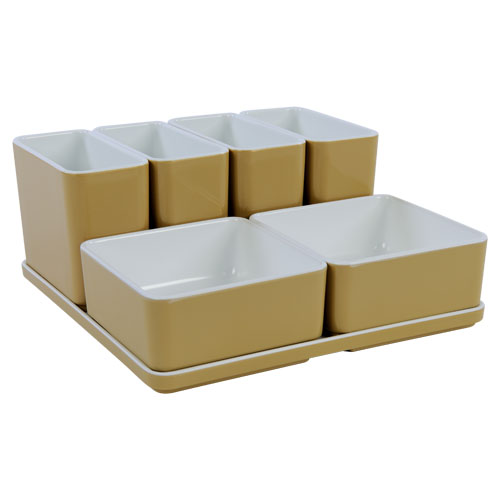 Cube organizer set14 kleur champagne melamine