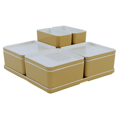 Cube organizer set17 kleur champagne melamine