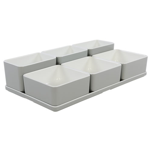 Cube organizer set21 kleur lichtgrijs melamine