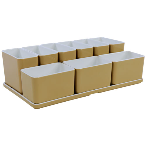 Cube organizer set23 kleur champagne melamine