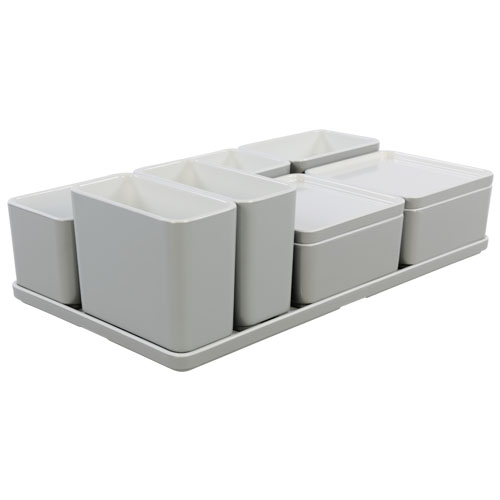 Cube organizer set27 kleur lichtgrijs melamine