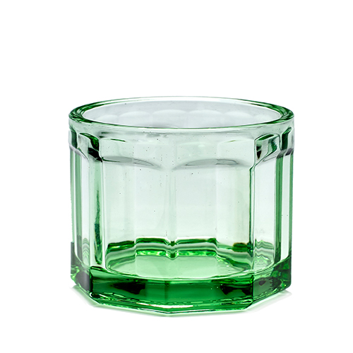 drinkglas small 16cl geperst glas transparant groen fishfish serax servies