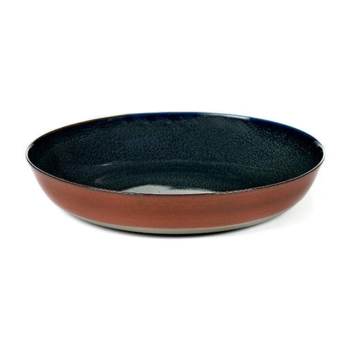 serveerschaal m kleur dark blue rust servies terres de reves serax