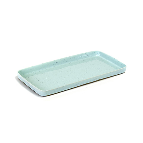 serveerschaal rechthoekig 37x19cm kleur light blue servies terres de reves serax