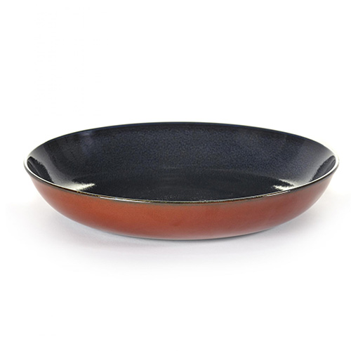 serveerschaal pastabord 23 5cm kleur dark blue rust servies terres de reves serax