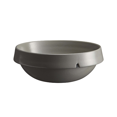 Schaal rond diam 24cm inh 2.5ltr grijs beton Gris Beton Welcome Emile Henry