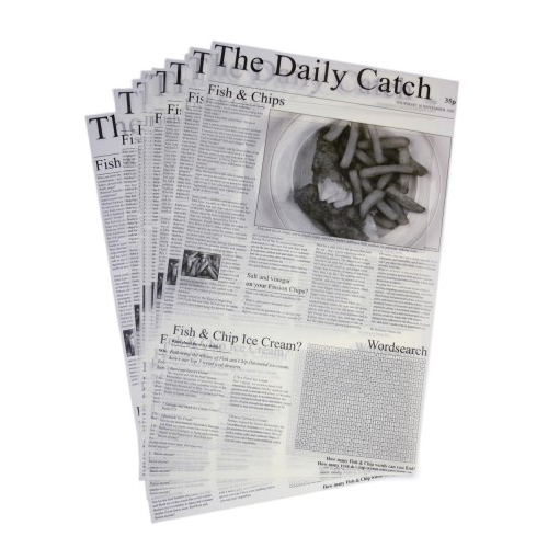 vetvrij papier met opdruk daily catch 25x40cm 500 stuks