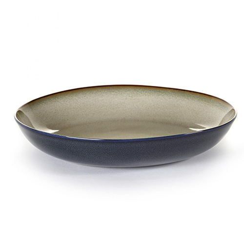 serveerschaal pastabord 23 5cm kleur misty grey dark blue servies terres de reves serax