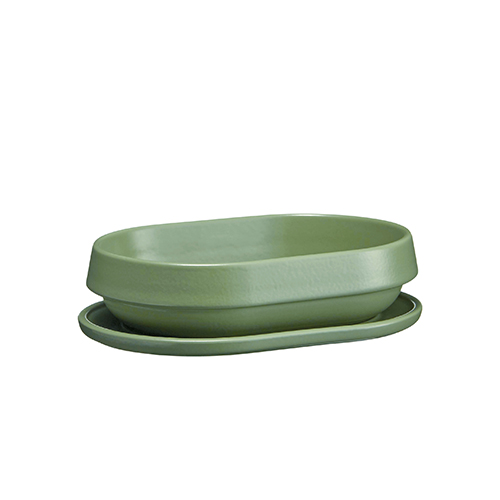 Deksel afm 21x14.5cm groen Vert Cypres Welcome Emile Henry