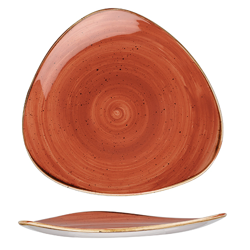 bord driehoekig 31 1cm churchill stonecast spiced orange SSOSTR121