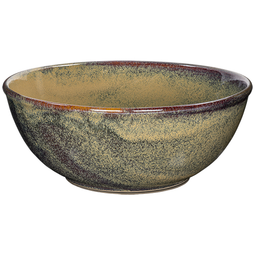 Buffetschaal diam 33cm hoogte 13cm kaito stoneware forrest green