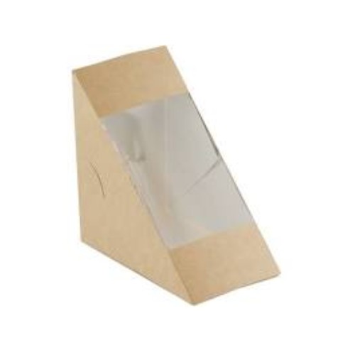 52.0072 FSC Kraft PLA sandwichbox 123x123x72mm