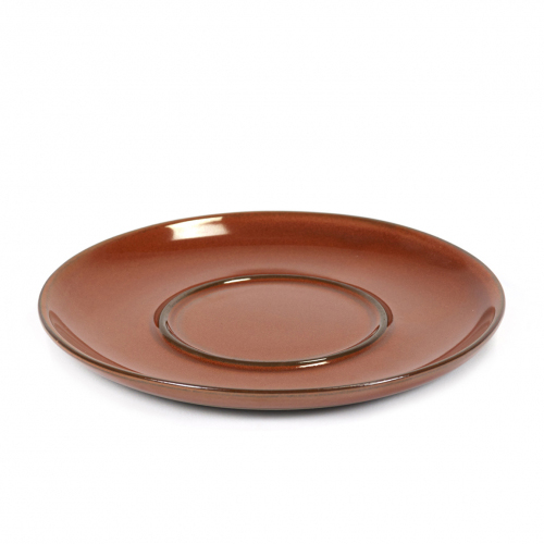 Espresso schotel diam 13.5cm kleur rust