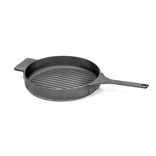 Grillpan diam 26cm cast iron black surface by sergio herman