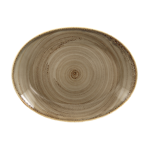 Schaal ovaal afm 36x27cm alga twirl rak porcelain