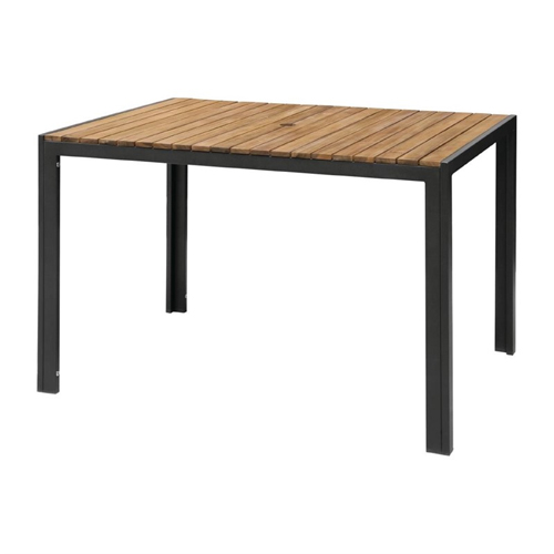 Tafel staal en acaciahout afm 120x80x74