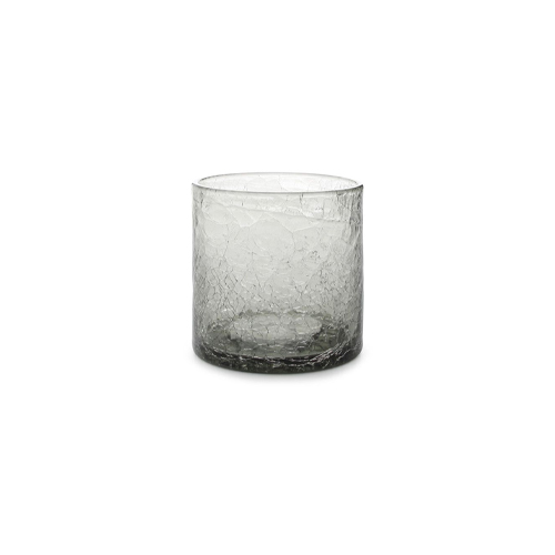 Glas crackle 22cl grijs f2h