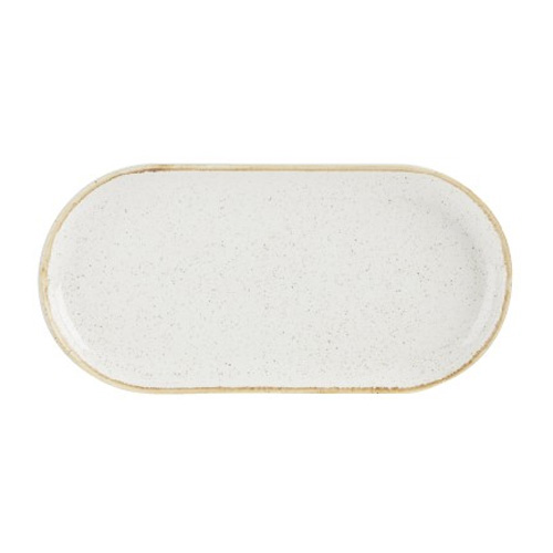 Bord ovaal smal afm 30x15cm oatmeal porcelite seasons