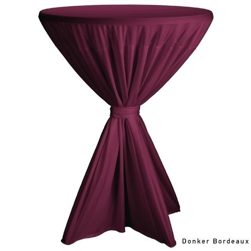 STATAFELROK POLYESTER KLEUR DONKER BORDEAUX DIAM TOT 100CM