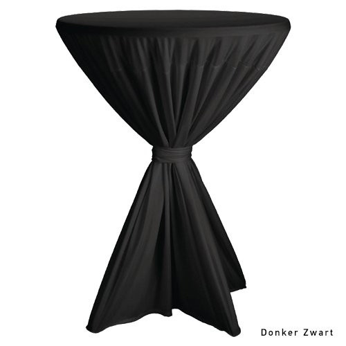 STATAFELROK POLYESTER KLEUR DONKER ZWART DIAM TOT 100CM