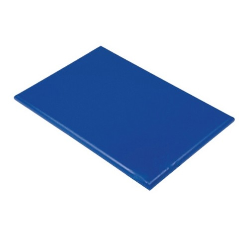 SNIJPLANK HACCP KLEUR BLAUW 1 2GN AFM  26 5X32 5CM  EEN ZIJDE MET GEUL ANDERE ZIJDE GLAD  PRO COOKING