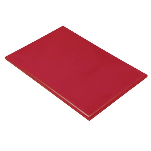 SNIJPLANK HACCP KLEUR ROOD 1 2GN AFM  26 5X32 5CM  EEN ZIJDE MET GEUL ANDERE ZIJDE GLAD  PRO COOKING