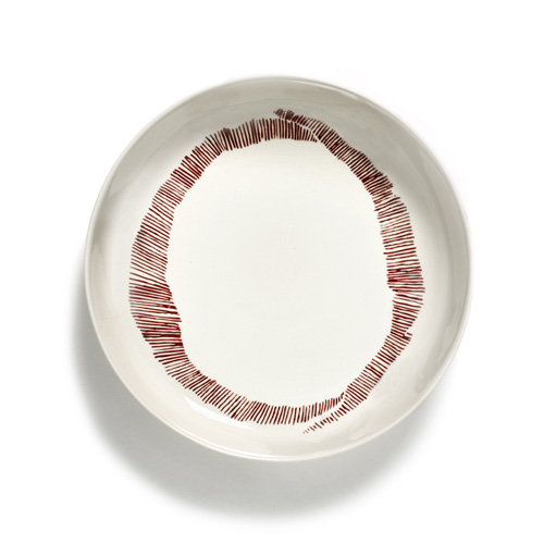 BORD HOOG DIAM 22CM KLEUR WIT ROOD FEAST TABLEWARE BY OTTOLENGHI SERAX