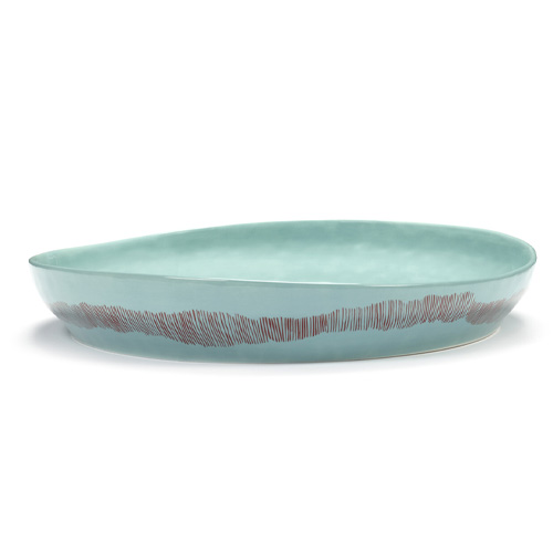 SERVEERSCHAAL DIAM 36CM HGT 6CM KLEUR BLAUW ROOD FEAST TABLEWARE BY OTTOLENGHI SERAX