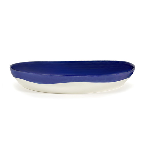 SERVEERSCHAAL DIAM 36CM HGT 6CM KLEUR BLAUW WIT FEAST TABLEWARE BY OTTOLENGHI SERAX