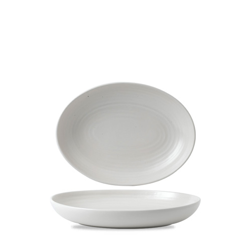 Schaal ovaal 26.7x19.7cm wit EVO Pearl Dudson