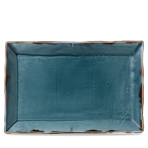 Schaal rechthoekig 34.5x23.3cm. blauw Harvest Blue Dudson