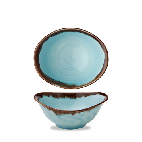 Schaal diep 17,4x14,7cm blauw Harvest Turquoise Dudson